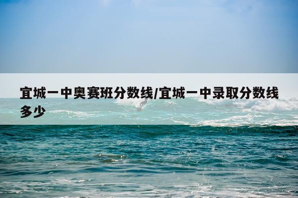 宜城一中奥赛班分数线/宜城一中录取分数线多少