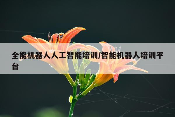 全能机器人人工智能培训/智能机器人培训平台