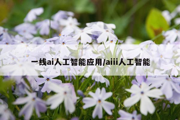 一线ai人工智能应用/aiii人工智能