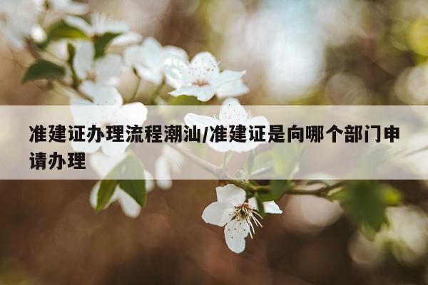 准建证办理流程潮汕/准建证是向哪个部门申请办理
