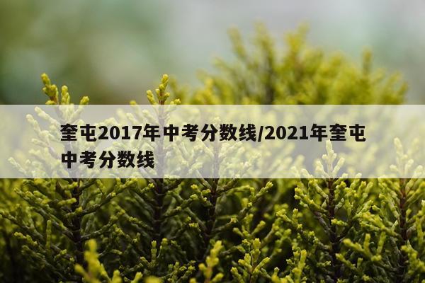 奎屯2017年中考分数线/2021年奎屯中考分数线