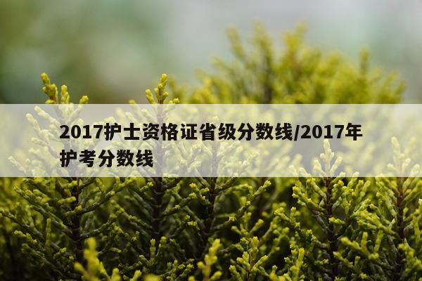 2017护士资格证省级分数线/2017年护考分数线