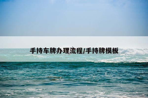 手持车牌办理流程/手持牌模板