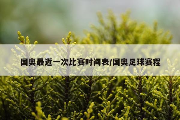 国奥最近一次比赛时间表/国奥足球赛程