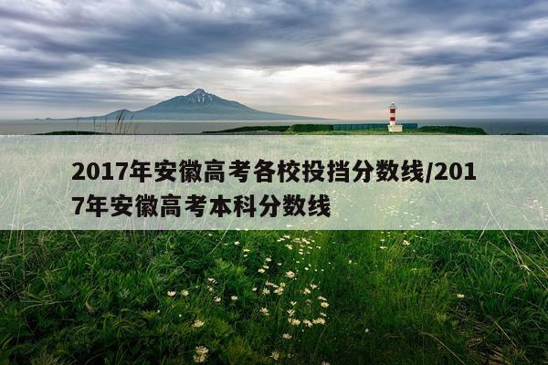 2017年安徽高考各校投挡分数线/2017年安徽高考本科分数线