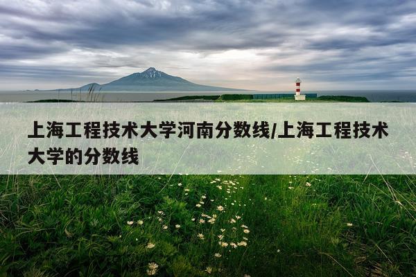 上海工程技术大学河南分数线/上海工程技术大学的分数线