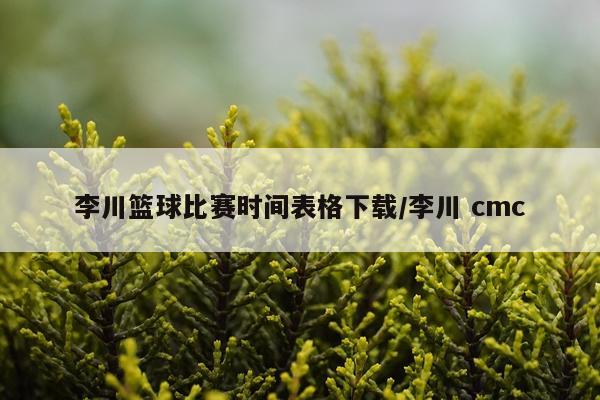 李川篮球比赛时间表格下载/李川 cmc