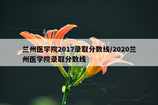 兰州医学院2017录取分数线/2020兰州医学院录取分数线