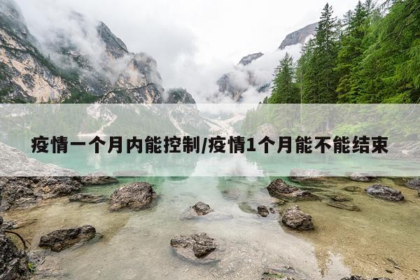疫情一个月内能控制/疫情1个月能不能结束