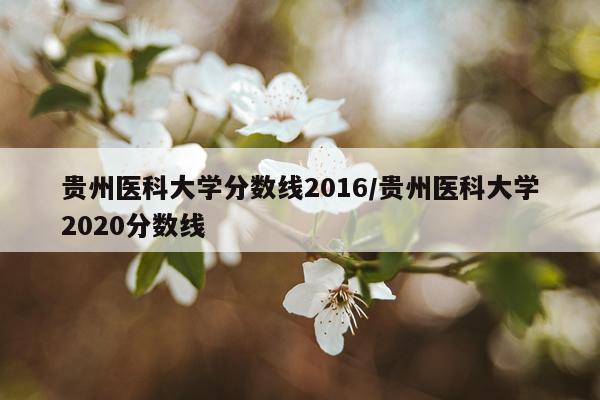 贵州医科大学分数线2016/贵州医科大学2020分数线