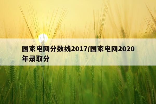 国家电网分数线2017/国家电网2020年录取分