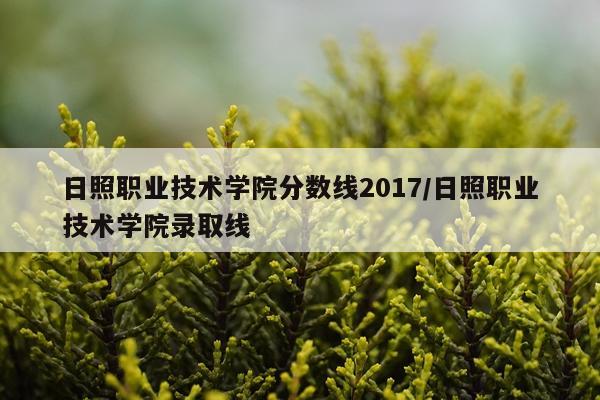 日照职业技术学院分数线2017/日照职业技术学院录取线