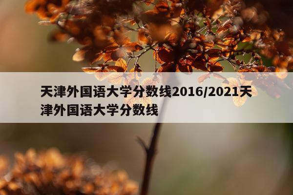 天津外国语大学分数线2016/2021天津外国语大学分数线