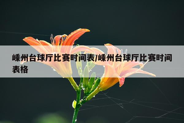 嵊州台球厅比赛时间表/嵊州台球厅比赛时间表格