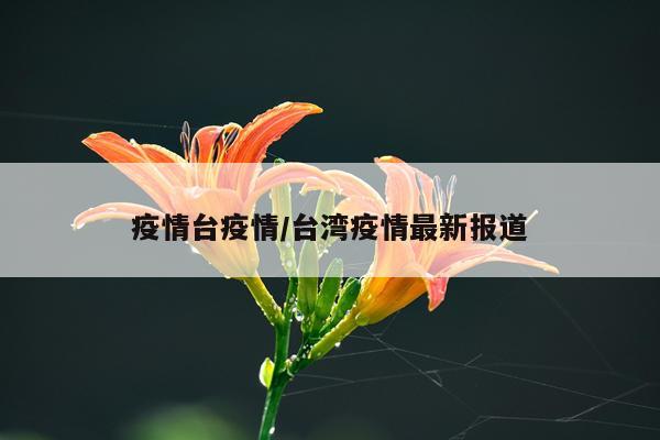 疫情台疫情/台湾疫情最新报道