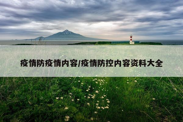 疫情防疫情内容/疫情防控内容资料大全