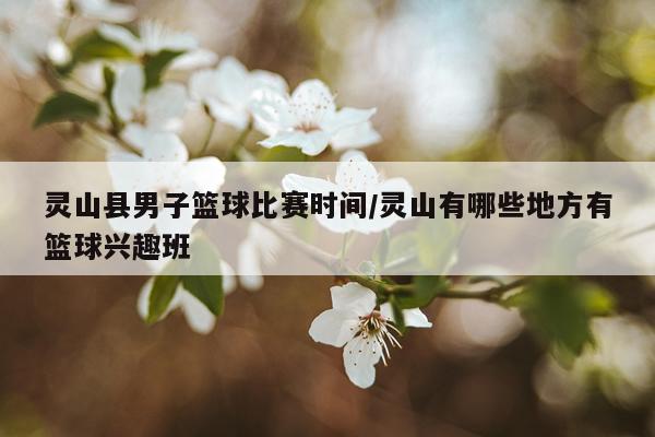灵山县男子篮球比赛时间/灵山有哪些地方有篮球兴趣班