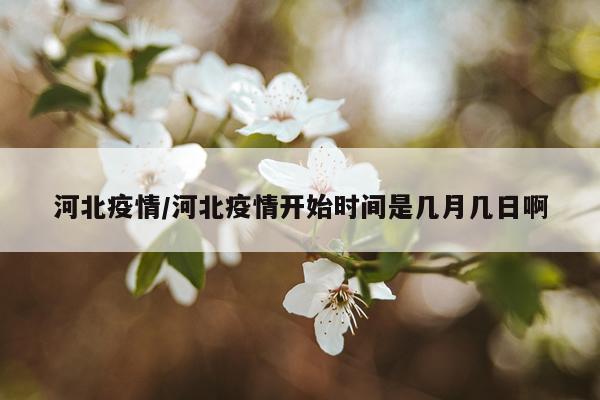 河北疫情/河北疫情开始时间是几月几日啊