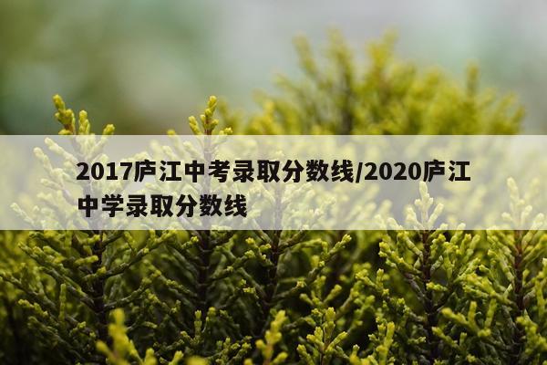 2017庐江中考录取分数线/2020庐江中学录取分数线