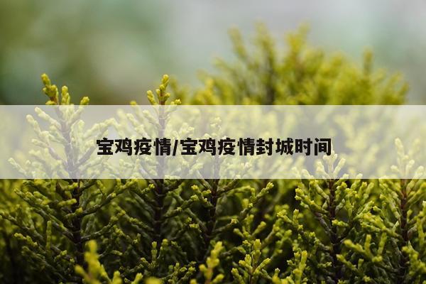 宝鸡疫情/宝鸡疫情封城时间