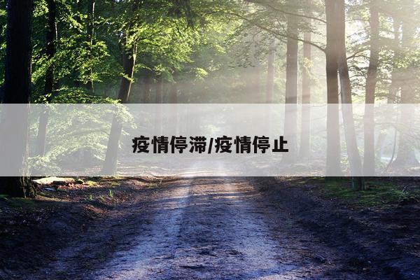 疫情停滞/疫情停止