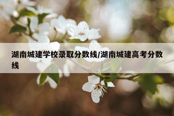 湖南城建学校录取分数线/湖南城建高考分数线