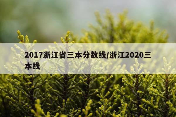 2017浙江省三本分数线/浙江2020三本线