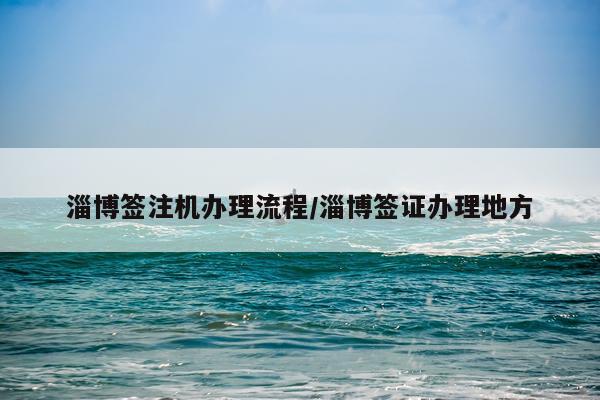 淄博签注机办理流程/淄博签证办理地方