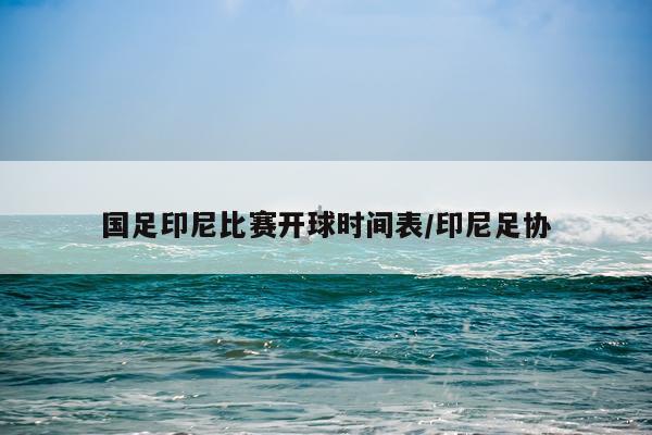 国足印尼比赛开球时间表/印尼足协