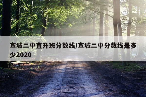 宣城二中直升班分数线/宣城二中分数线是多少2020