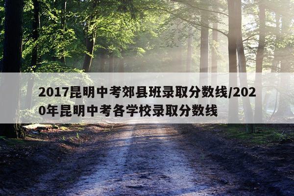 2017昆明中考郊县班录取分数线/2020年昆明中考各学校录取分数线