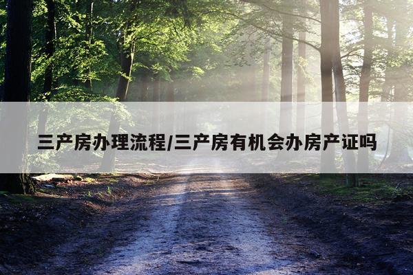 三产房办理流程/三产房有机会办房产证吗