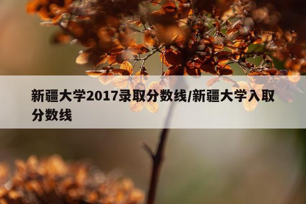 新疆大学2017录取分数线/新疆大学入取分数线