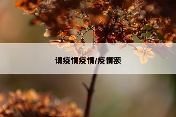 请疫情疫情/疫情额
