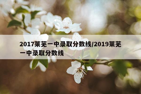 2017莱芜一中录取分数线/2019莱芜一中录取分数线