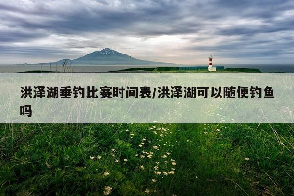 洪泽湖垂钓比赛时间表/洪泽湖可以随便钓鱼吗