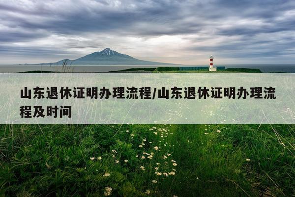 山东退休证明办理流程/山东退休证明办理流程及时间