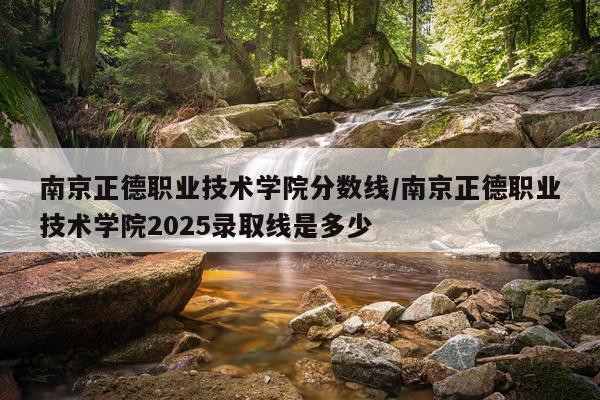 南京正德职业技术学院分数线/南京正德职业技术学院2025录取线是多少