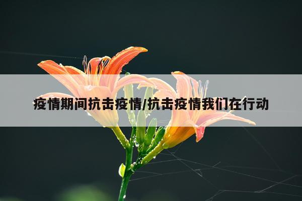 疫情期间抗击疫情/抗击疫情我们在行动