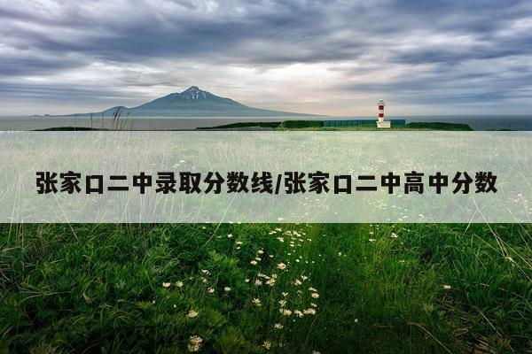 张家口二中录取分数线/张家口二中高中分数