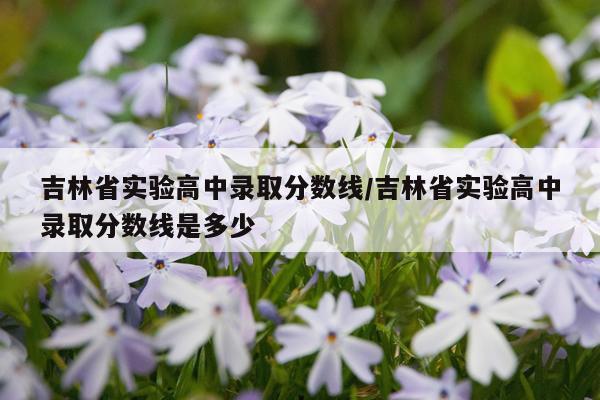 吉林省实验高中录取分数线/吉林省实验高中录取分数线是多少