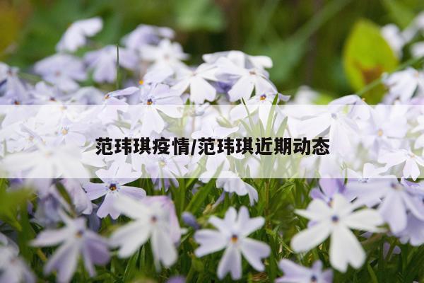 范玮琪疫情/范玮琪近期动态