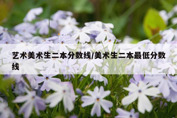 艺术美术生二本分数线/美术生二本最低分数线