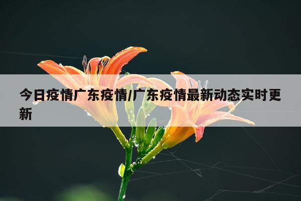 今日疫情广东疫情/广东疫情最新动态实时更新