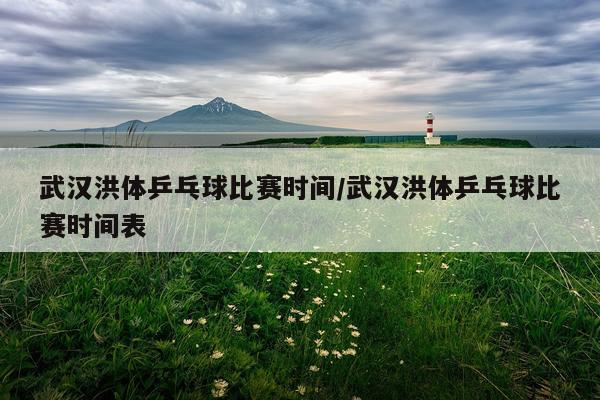 武汉洪体乒乓球比赛时间/武汉洪体乒乓球比赛时间表