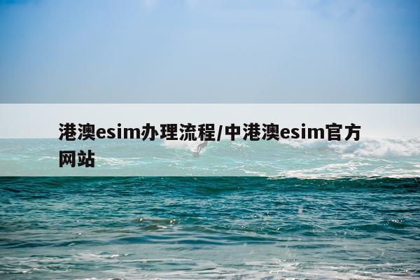 港澳esim办理流程/中港澳esim官方网站