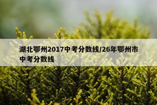 湖北鄂州2017中考分数线/26年鄂州市中考分数线