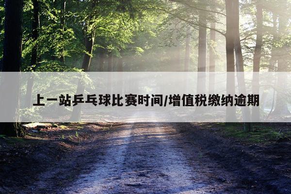 上一站乒乓球比赛时间/增值税缴纳逾期