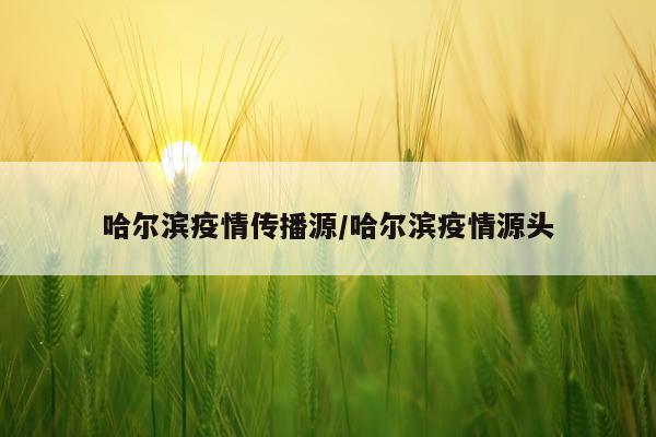 哈尔滨疫情传播源/哈尔滨疫情源头