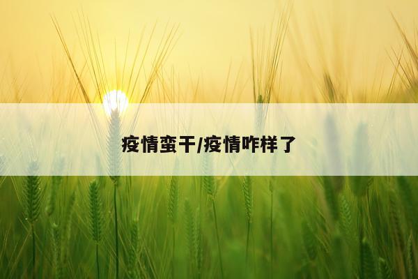 疫情蛮干/疫情咋样了